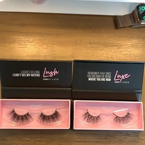 5 pairs of Glamnetic lashes and eyeliner
